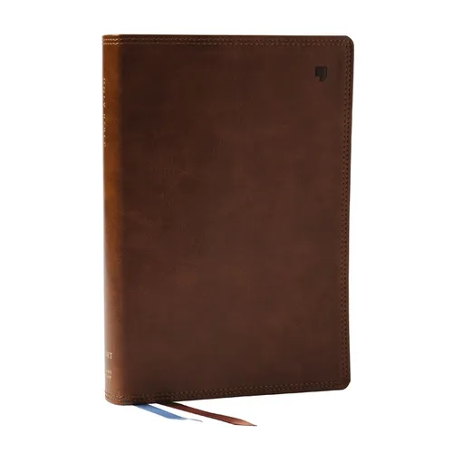 Net Bible, Large Print Thinline with Cross References, Brown Leathersoft, Comfort Print