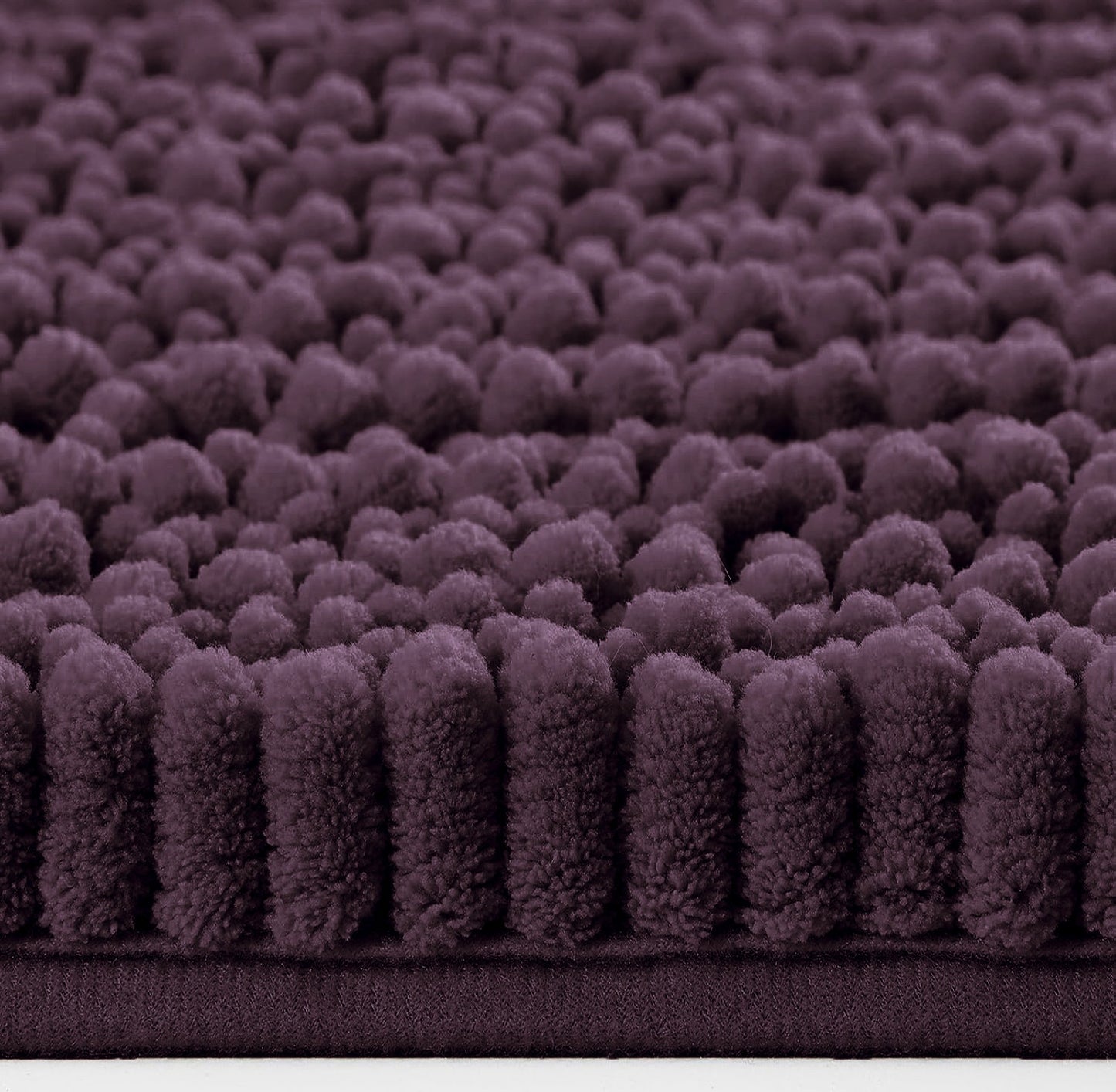 2 Piece Set Plum Soft Cozy Plush Chenille Bath Mat Bathroom Rug