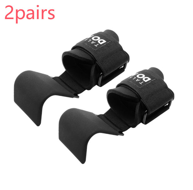Weight Lifting Hook Grips Padded With Wrist Wraps Hand-Bar Powerlifting Gloves Heavy Duty Pull-ups Hooks Gym Training Straps