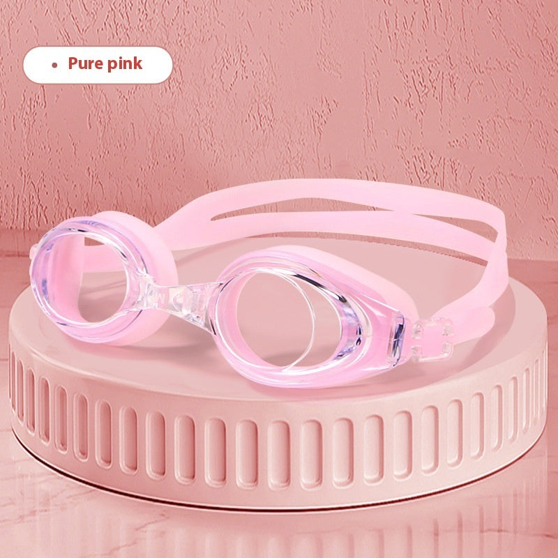 Plain Light Swimming Glasses HD Anti-fog Waterproof Professional Comfortable Big Frame Not Tight