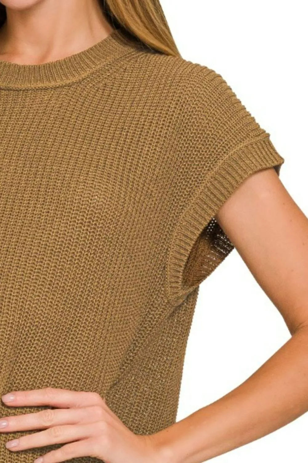 Zenana Oversized Crew Neck Sweater