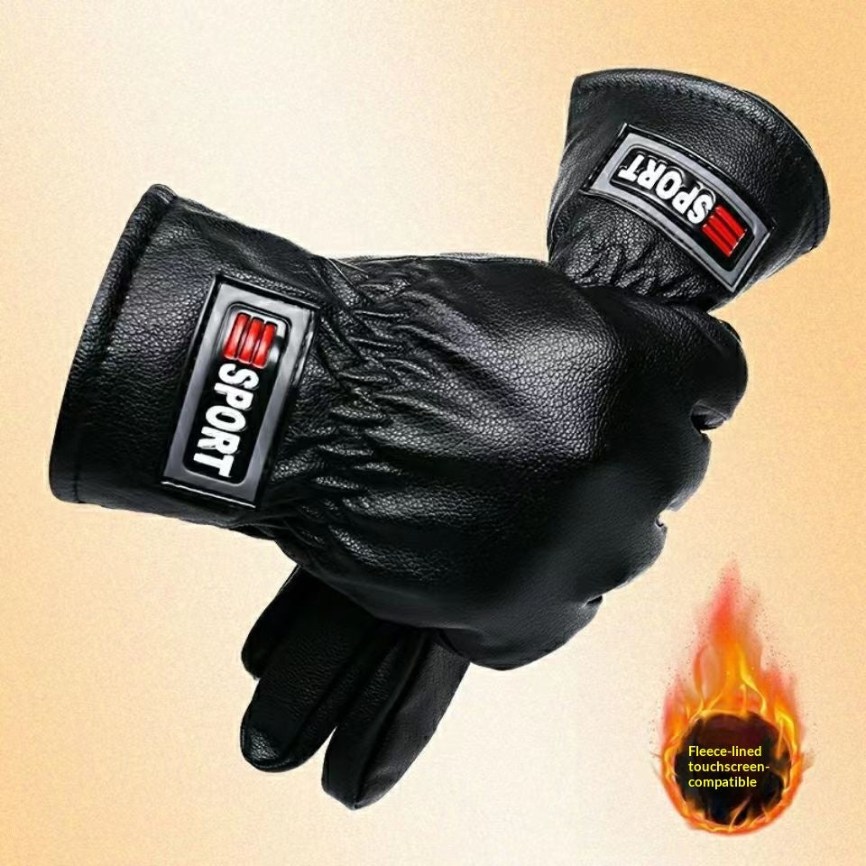 Mens Winter Cotton Gloves For Outdoor Sports And Cycling