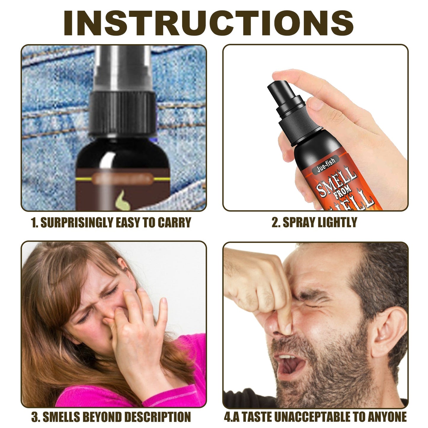 Fart Spray, April Fool's Day Pooper Toy Spoof Stink Entertainment Poop Hell Bomb Smell