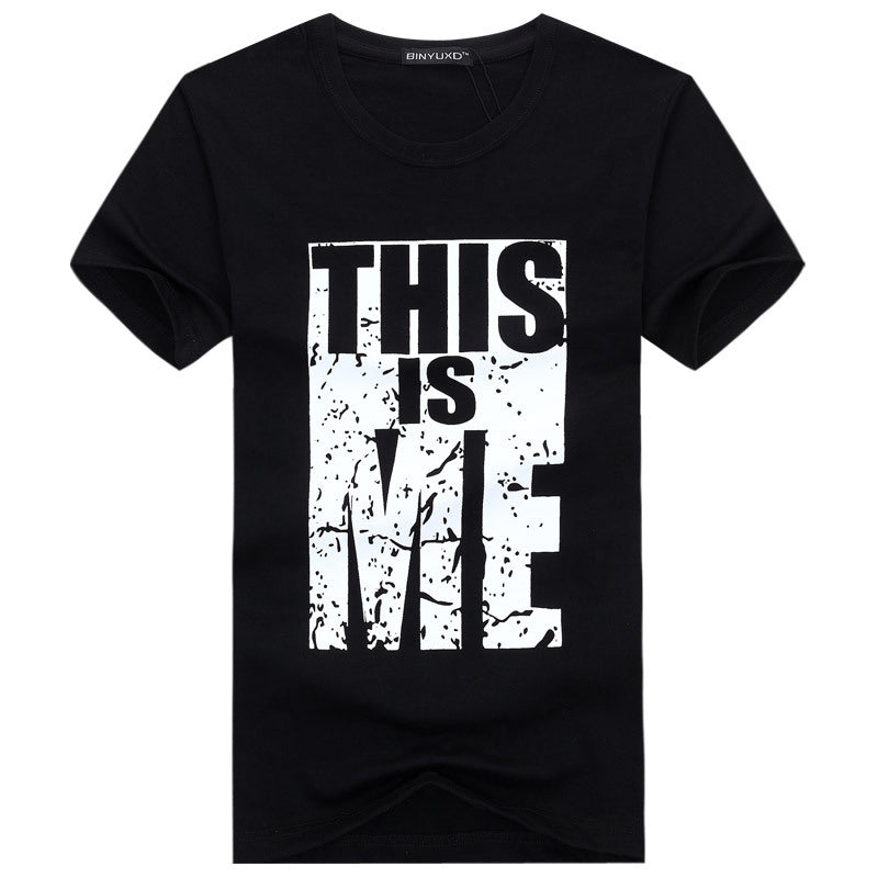 Men's  Plus Size Youth Half-Sleeved T-Shirt