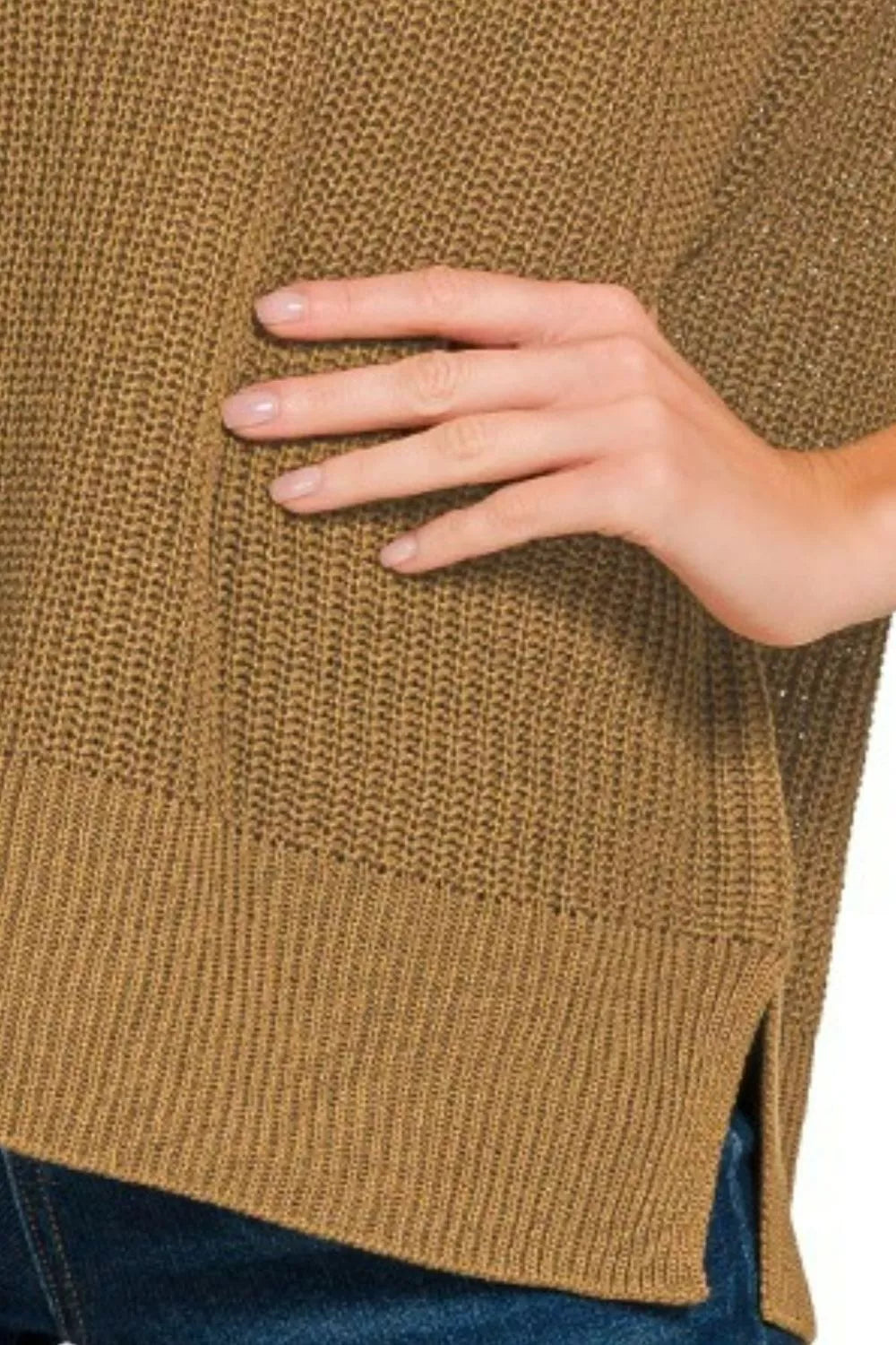 Zenana Oversized Crew Neck Sweater