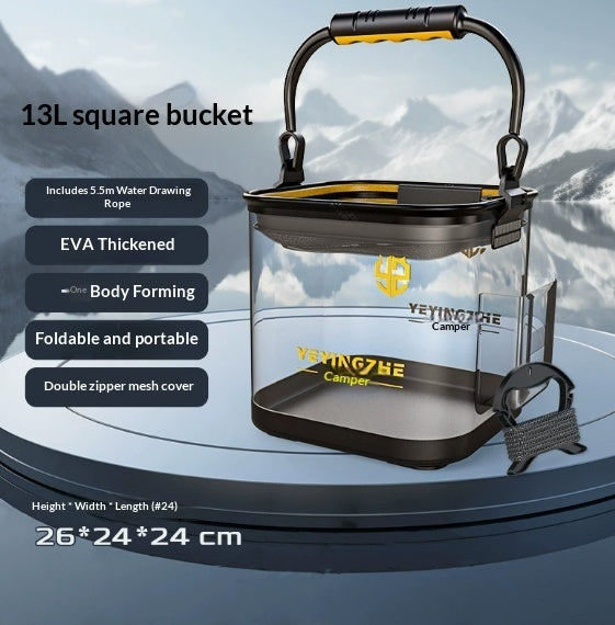 Thickened Transparent Fishing And Water-drawing Bucket