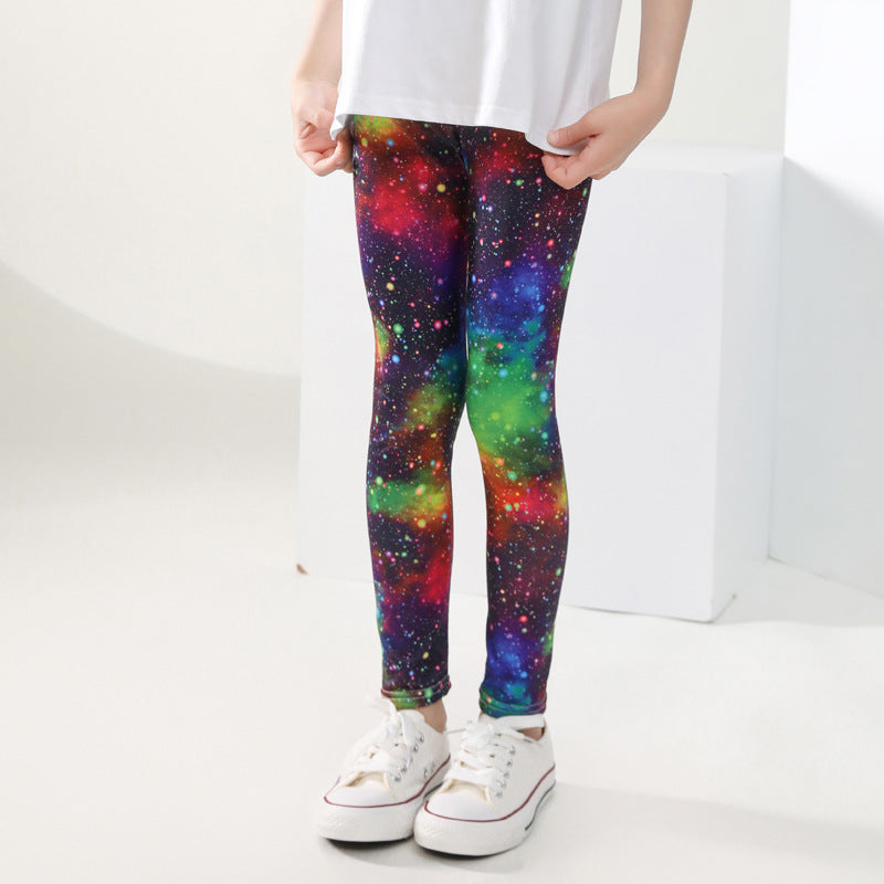Summer Thin Stretchy Base Leggings For Children