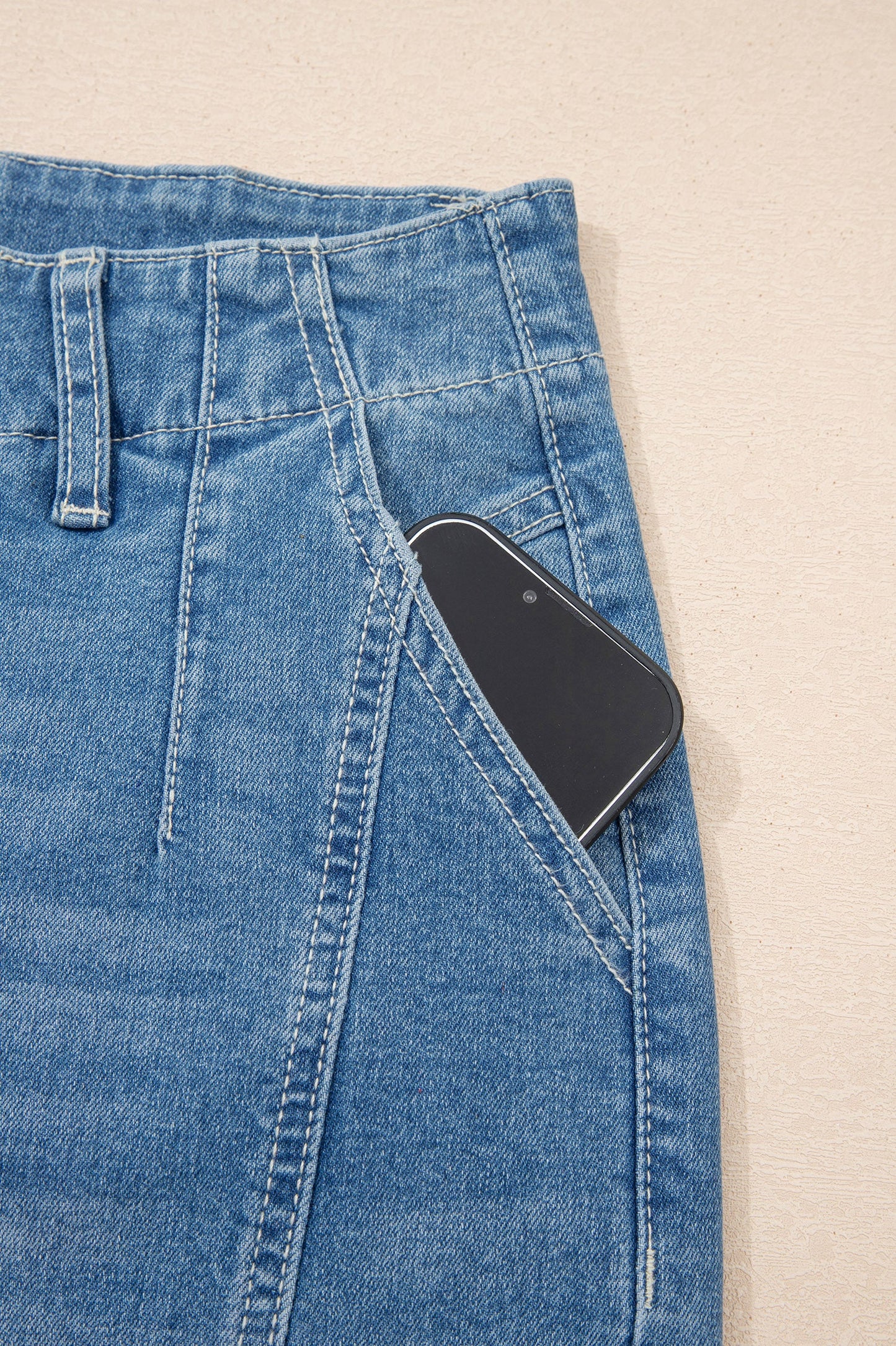 Medium Wash Denim High Waist Barrel Leg Jeans