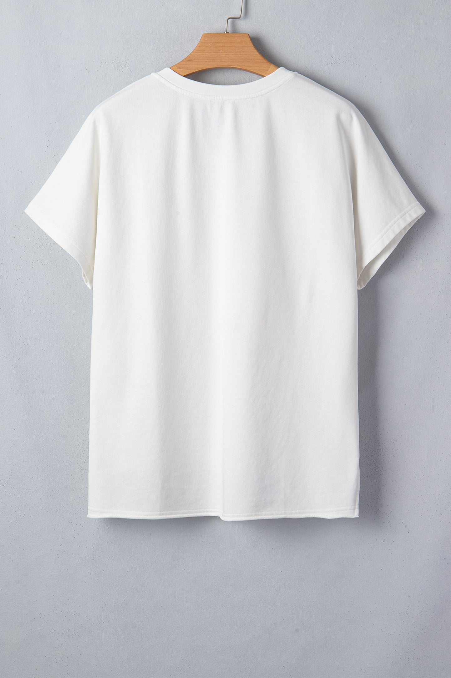 USA Star Patchwork Mineral Wash Notched Neck Tee