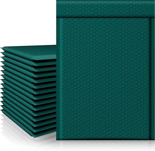 10.5x16 Bubble Mailer  #5|Usable Size 10.5x15"| Forest Green