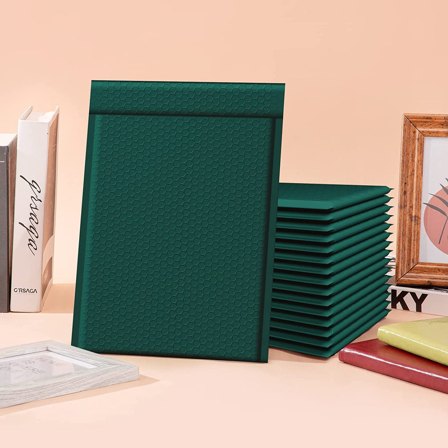 10.5x16 Bubble Mailer  #5|Usable Size 10.5x15"| Forest Green