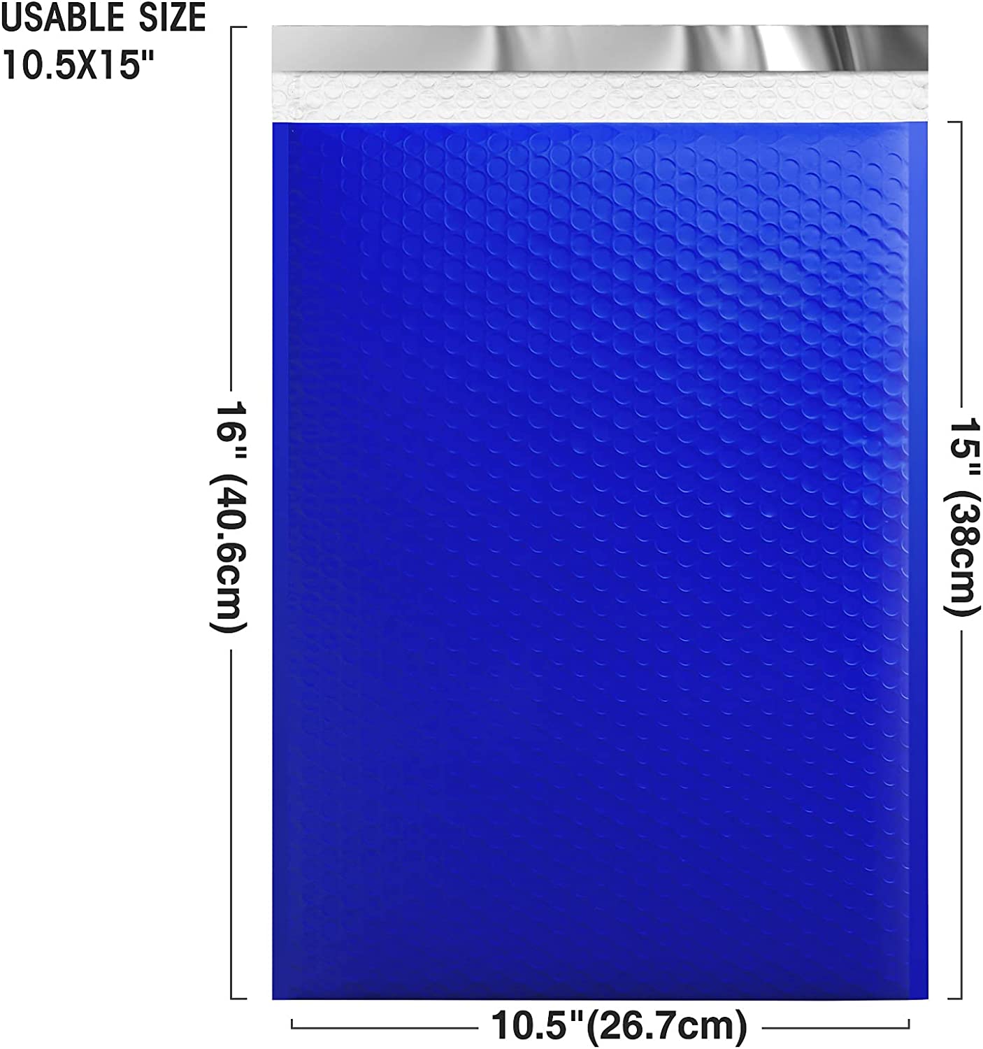10.5x16 Bubble Mailer #5|Usable Size 10.5x15"| Royal Blue