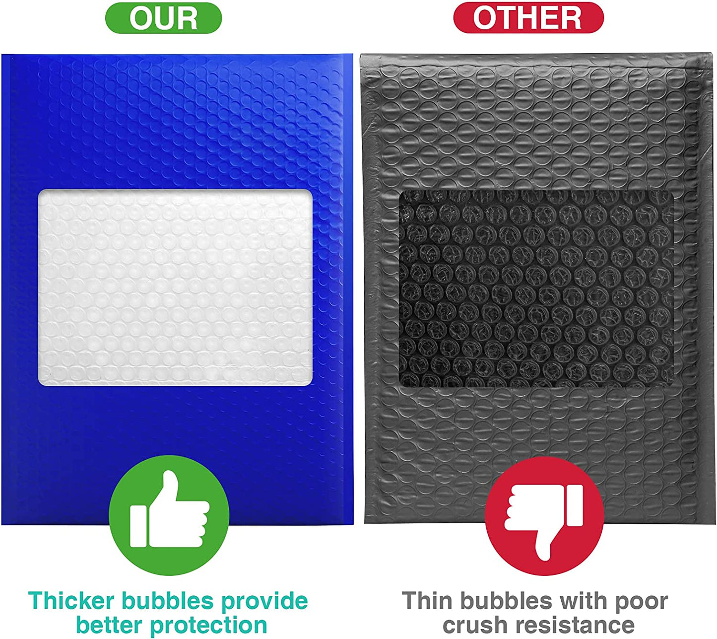 10.5x16 Bubble Mailer #5|Usable Size 10.5x15"| Royal Blue