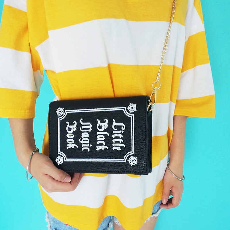 Vintage Fashion Letter Book Style Pu Purse Daily Clutch Bag Ladies Shoulder Bag Handbag Women's Crossbody Mini Messenger Bag