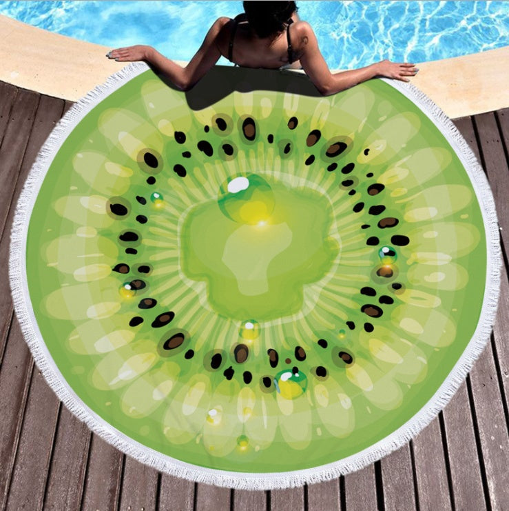 Fruit round beach mat