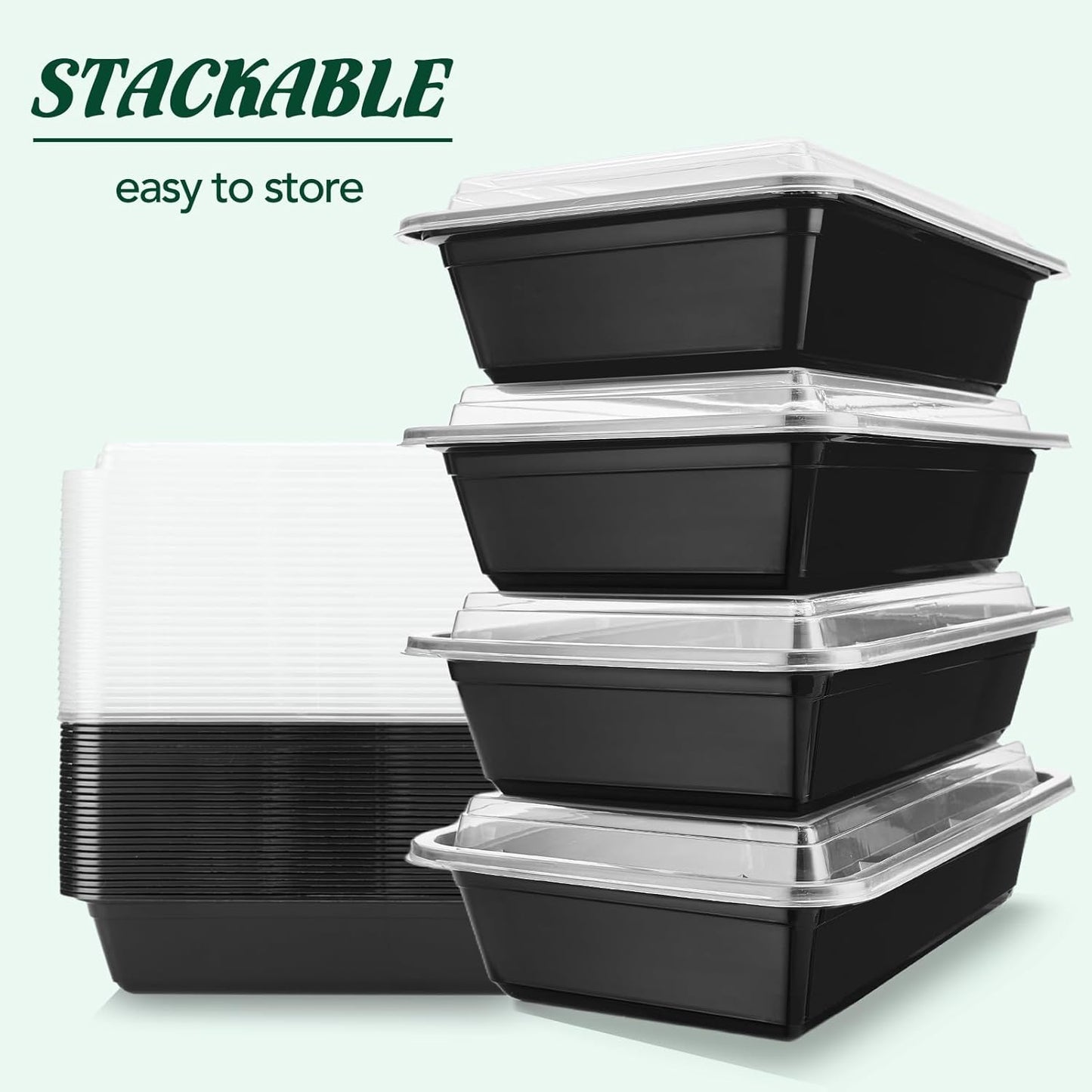 50 Pack 32OZ Meal Prep Containers Wholesale