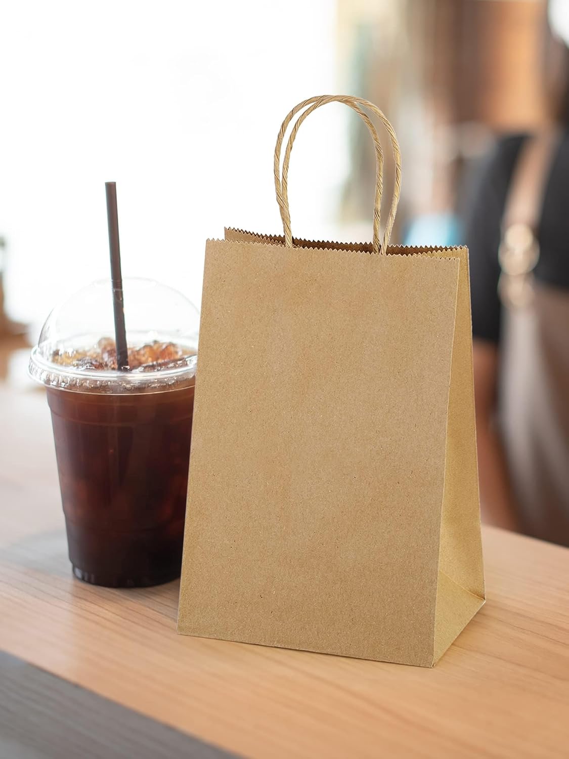 8x4.5x10 Inch Kraft Paper Gift Bags | 300 Pack Wholesale