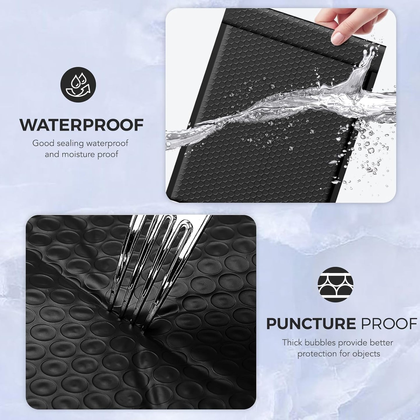 10x14 Bubble Mailer Padded Envelope | Usable Size 10x13" | Black