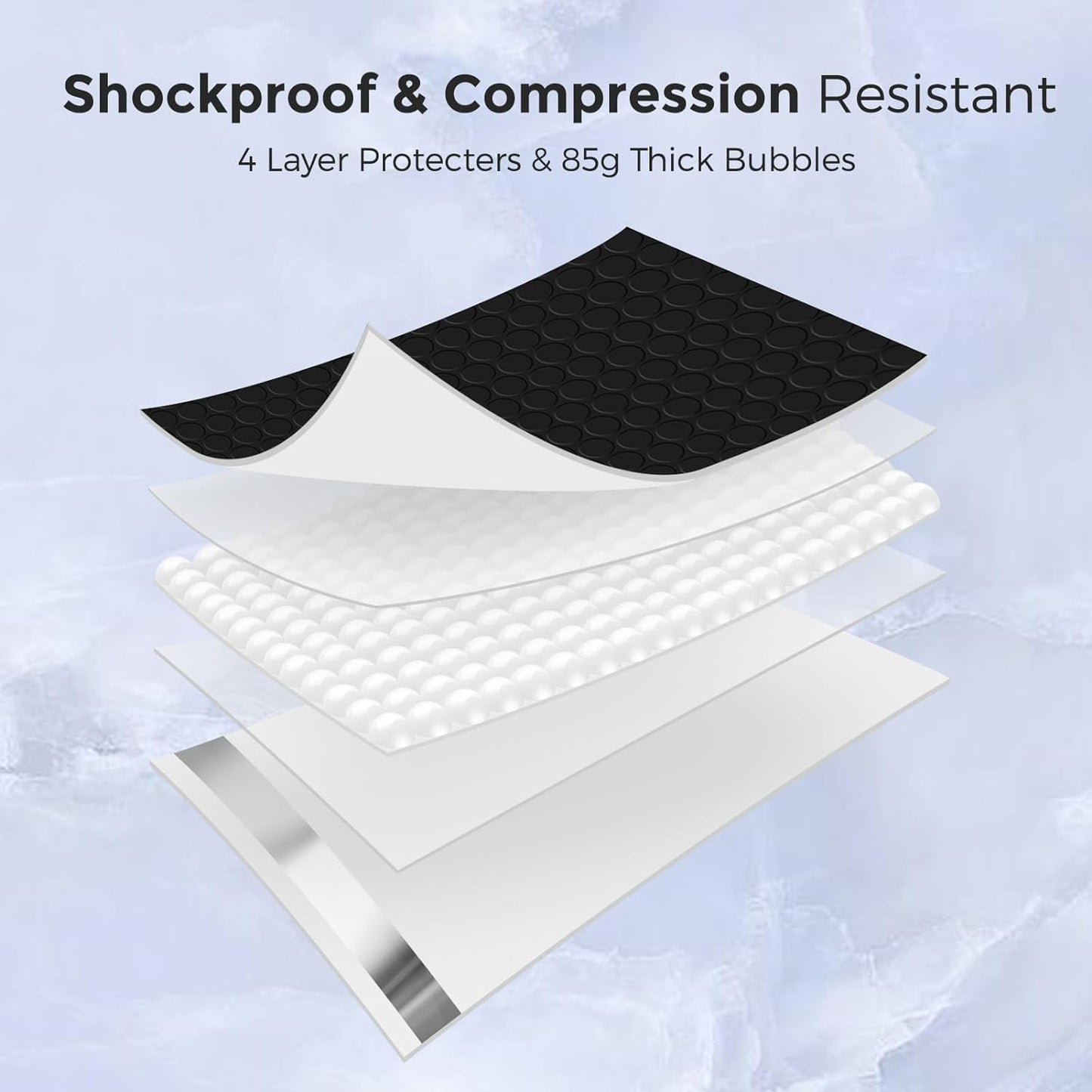 10x14 Bubble Mailer Padded Envelope | Usable Size 10x13" | Black