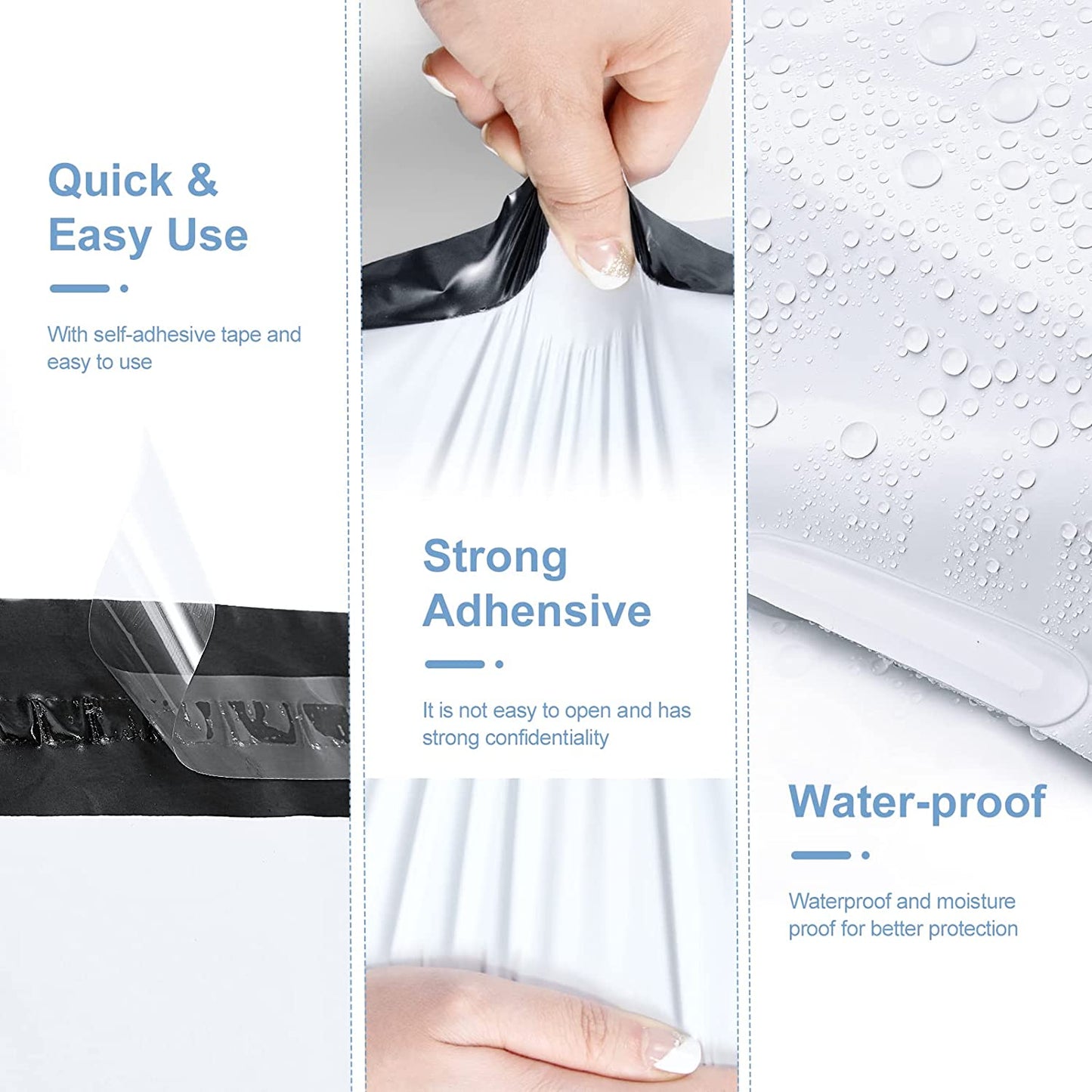 10x13 Poly Mailer Envelope Shipping Bags | White