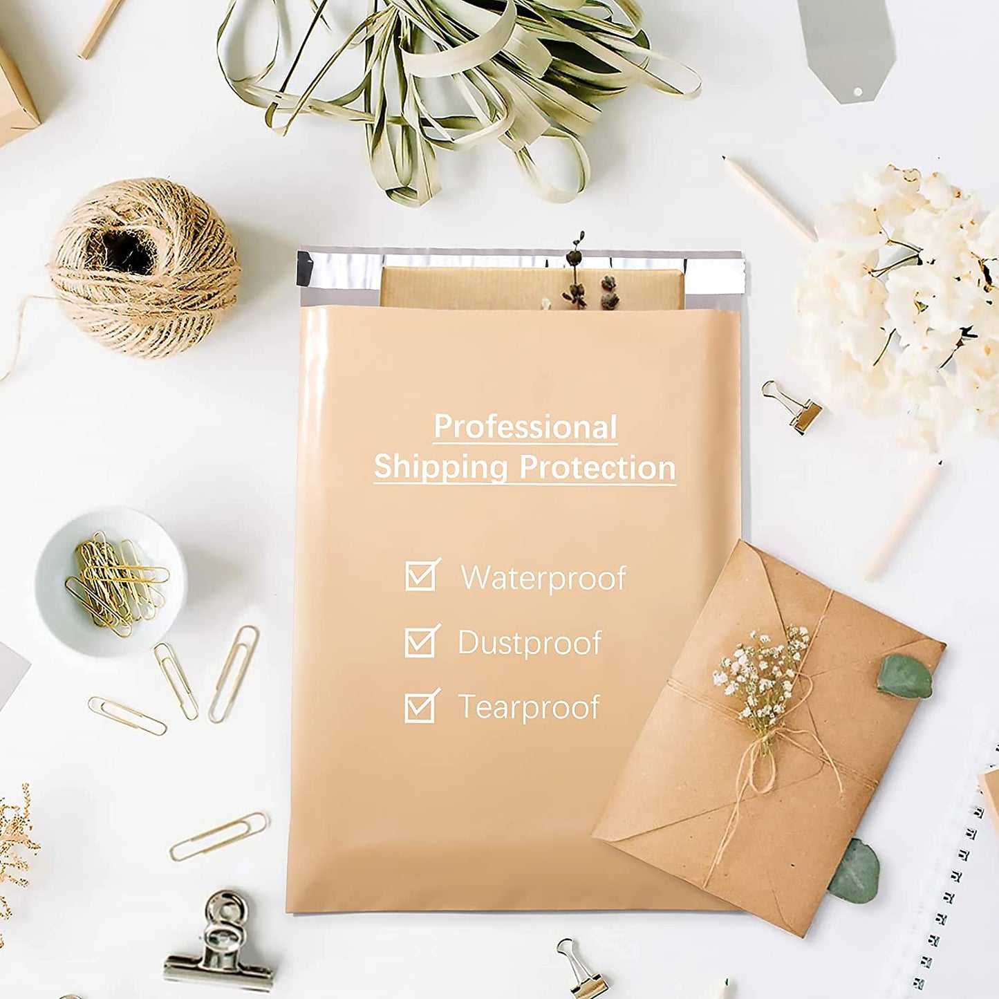 10x13 Poly Mailer Envelope Shipping Bags | Beige