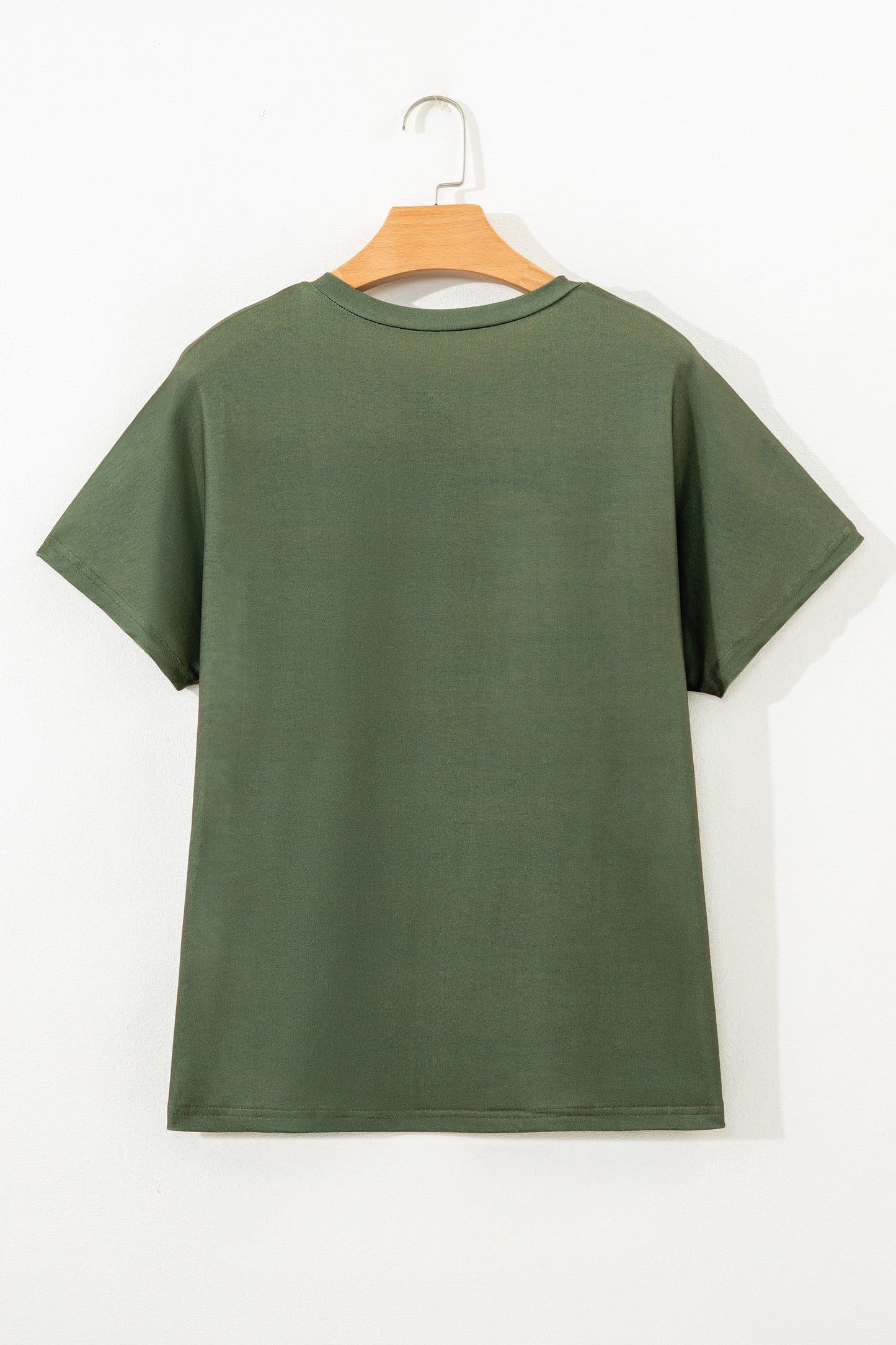 Stripe Half Buttoned Crewneck T-Shirt