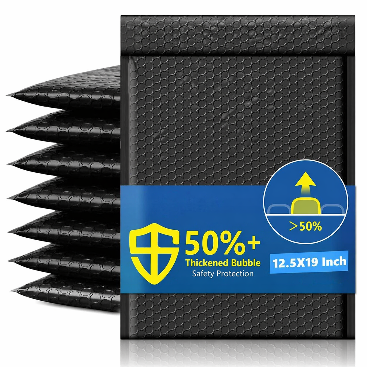 13.5x20.5 Inch Bubble Mailer | Usable Size 12.5x19"with 1/7" Thickened 125 pack