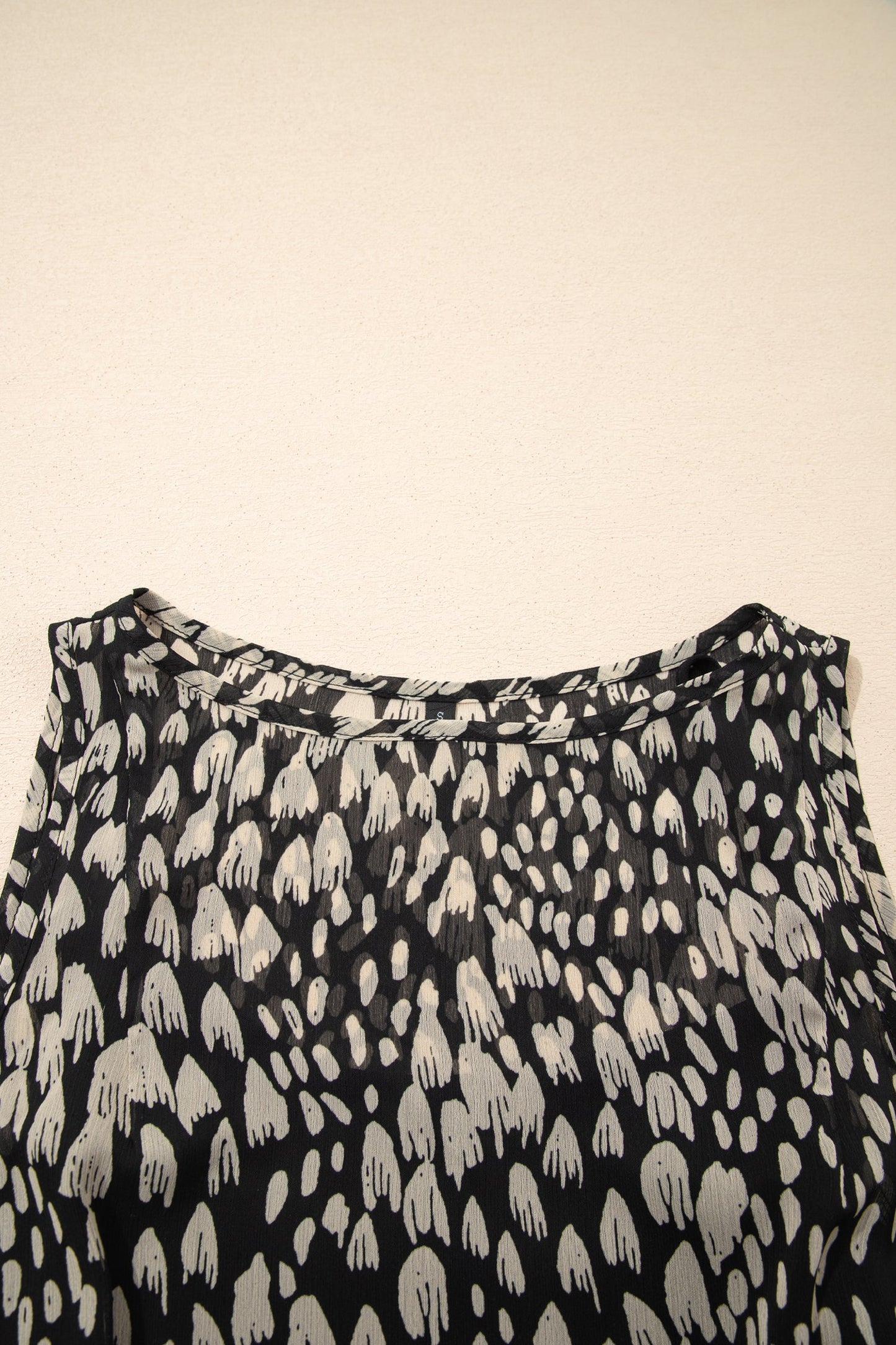 Abstract Dotted Sleeveless Maxi Dress