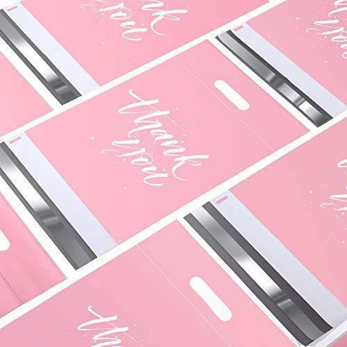 12x15.5 Poly Mailer Self-Sealing Envelope Shipping Bags with Handle | Sakura Pink