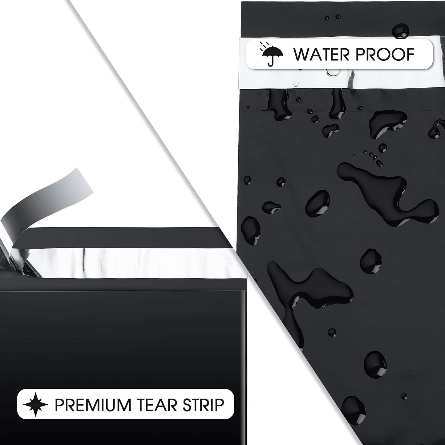 12x15.5 Poly Mailer Envelope Shipping Bags | Black