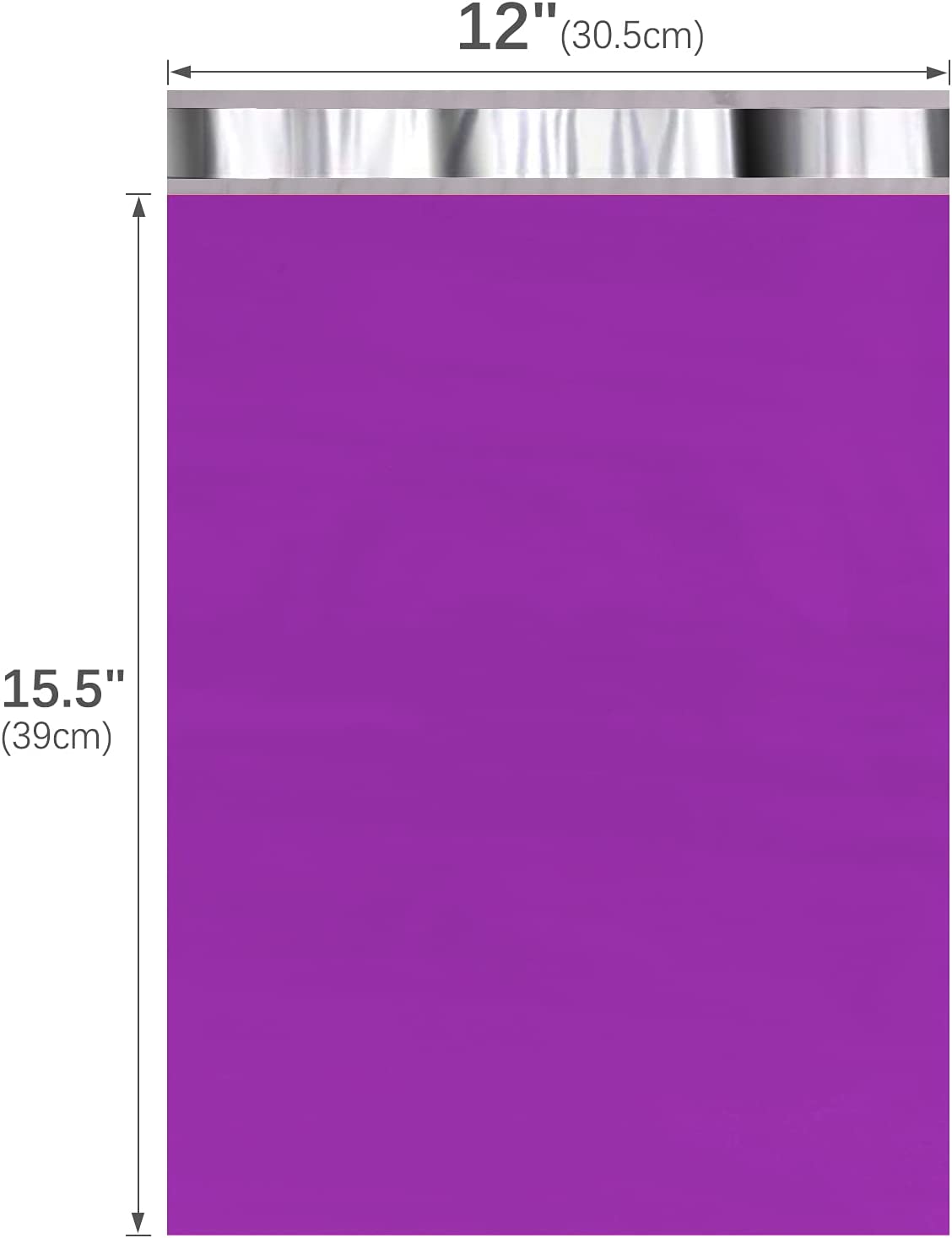 12x15.5 Poly Mailer Envelope Shipping Bags | Purple