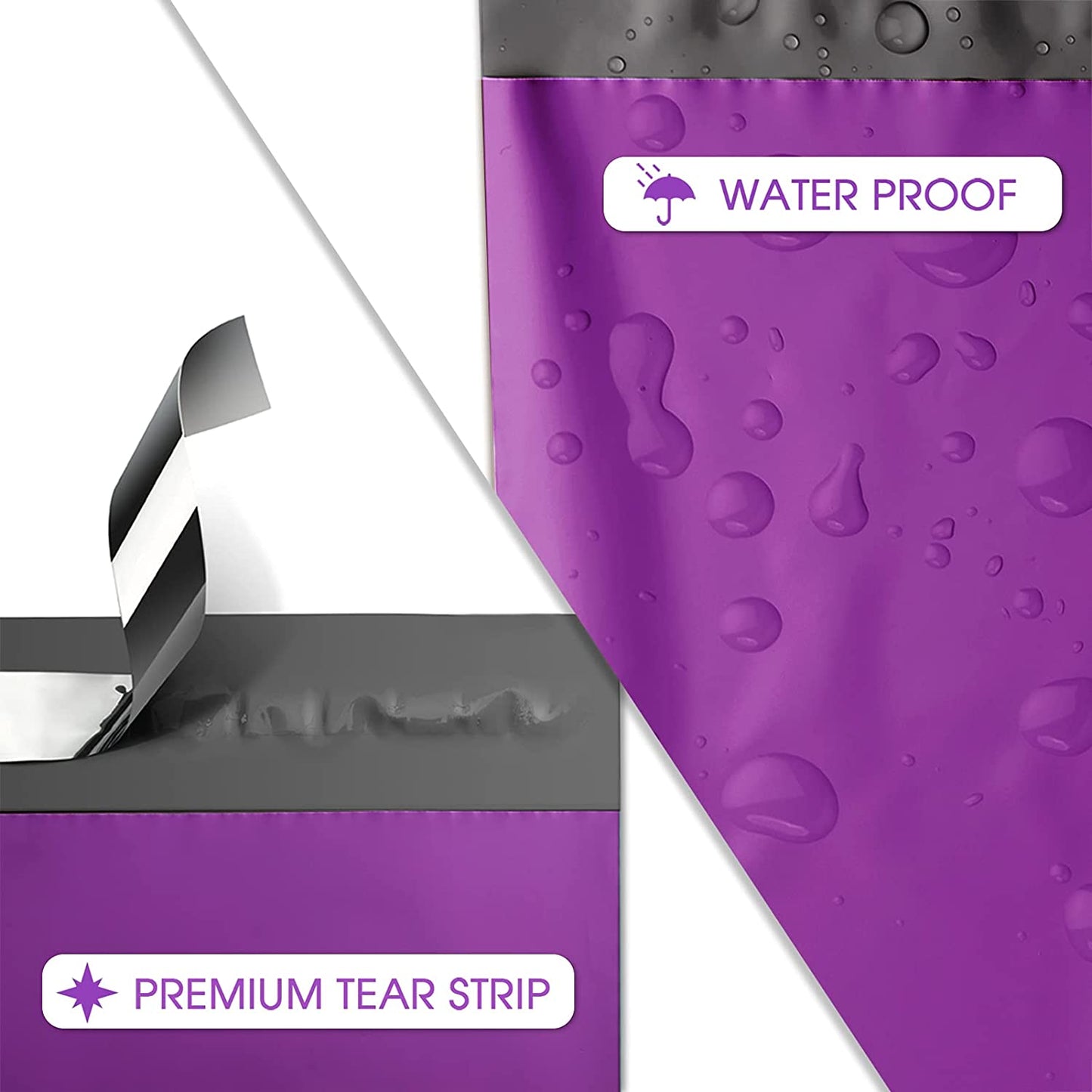 12x15.5 Poly Mailer Envelope Shipping Bags | Purple