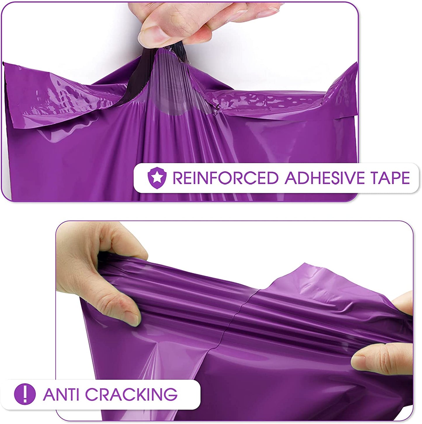 12x15.5 Poly Mailer Envelope Shipping Bags | Purple