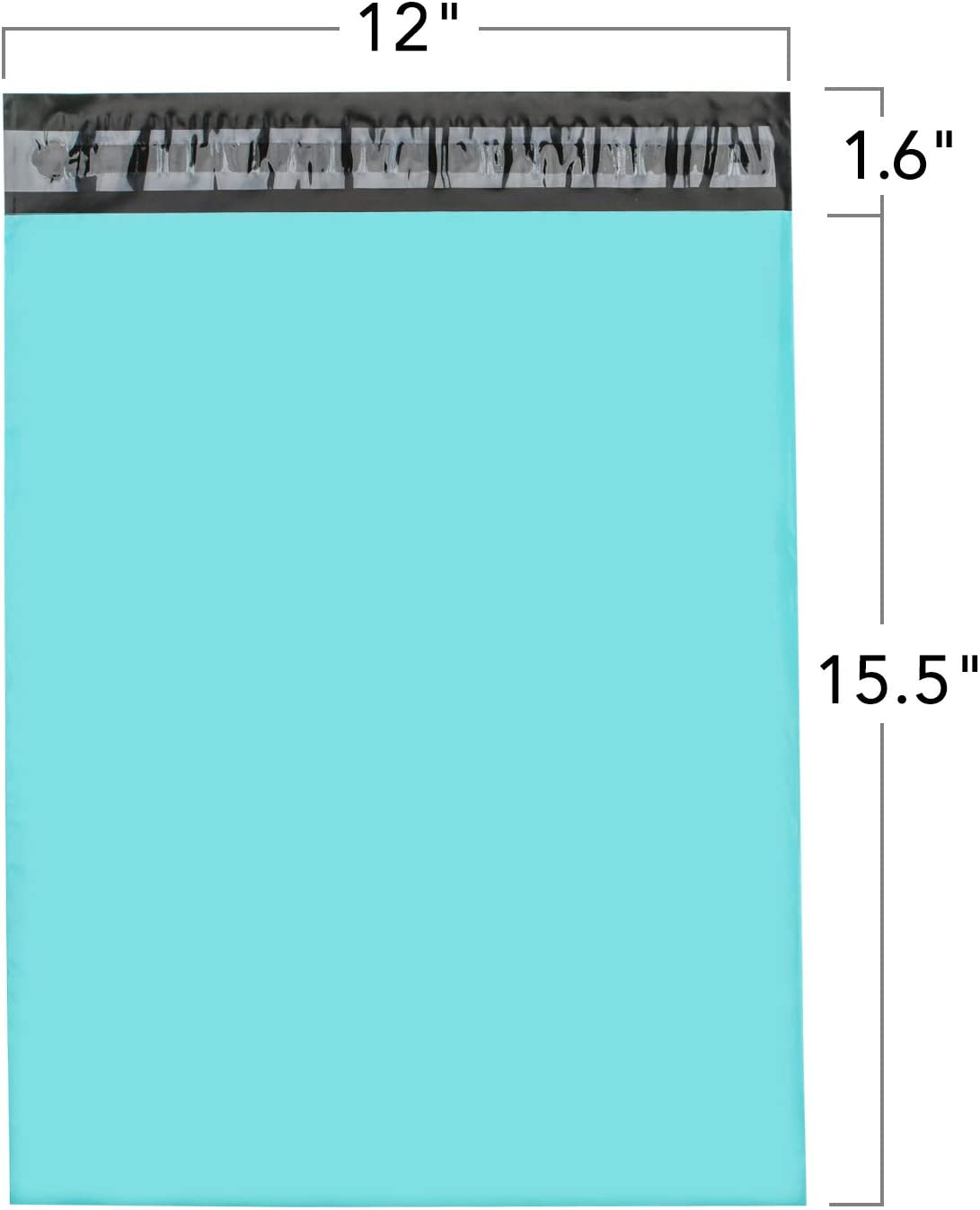 12x15.5 Poly Mailer Envelope Shipping Bags | Teal