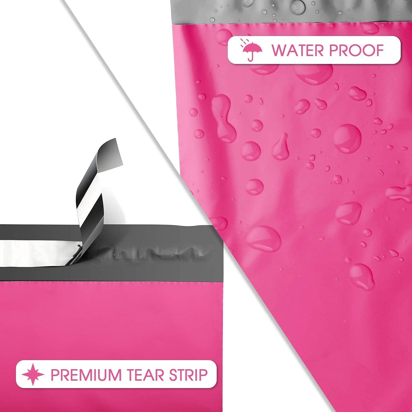 12x15.5 Poly Mailer Envelope Shipping Bags | Pink