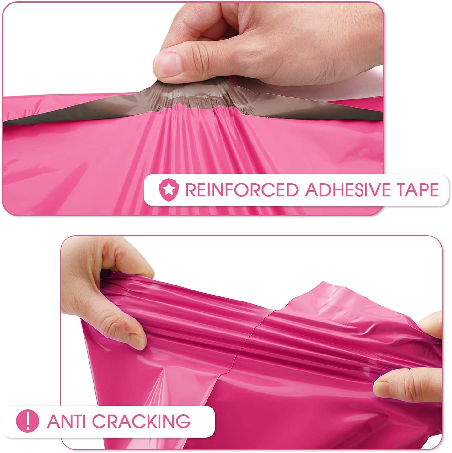 12x15.5 Poly Mailer Envelope Shipping Bags | Pink