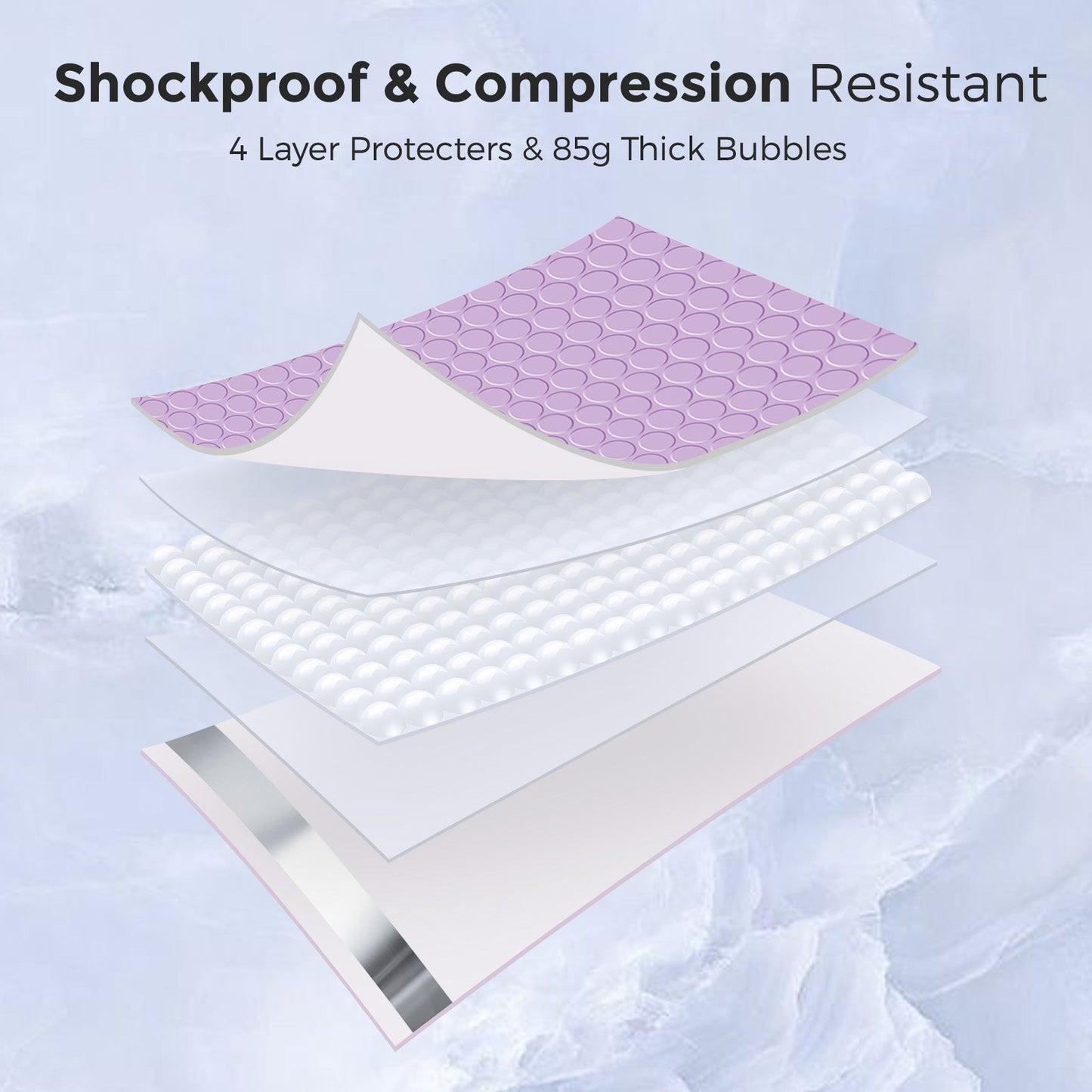 12x16 Bubble Mailer | Usable Size 12x15" | Light Purple