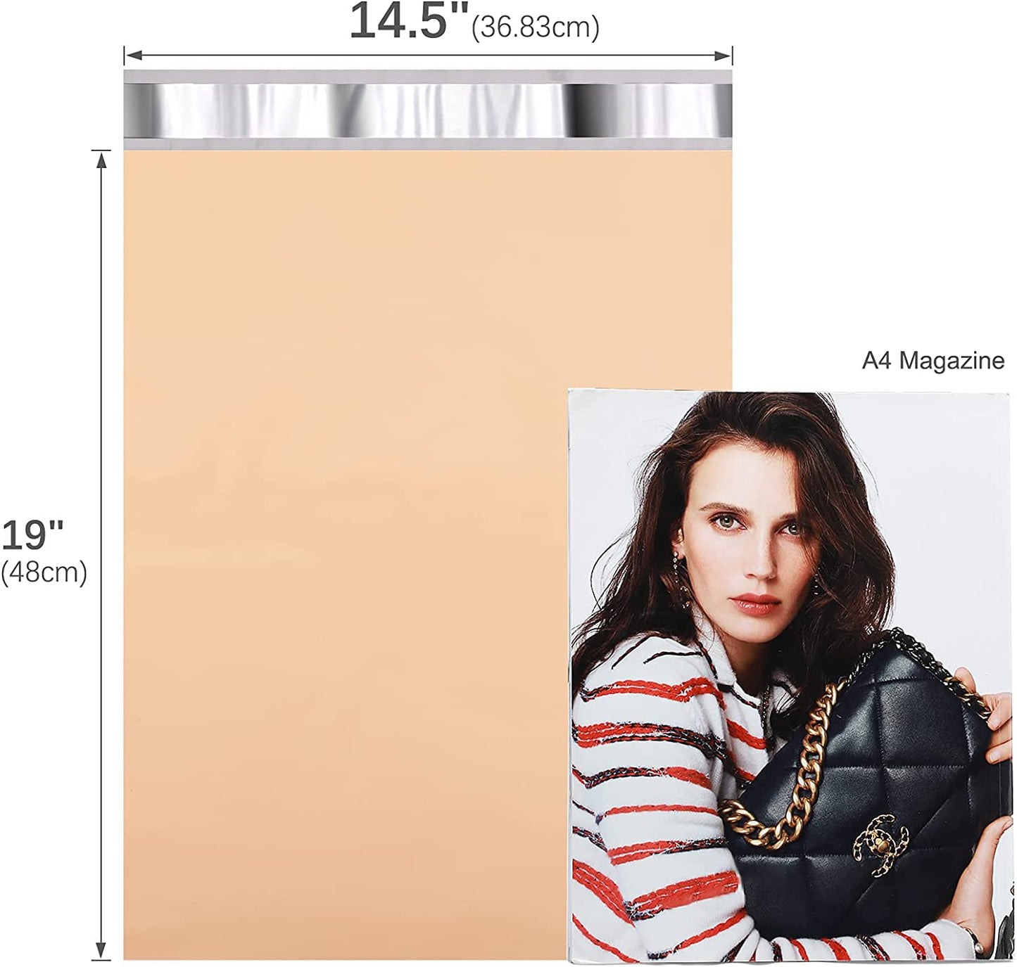 14.5x19 Poly Mailer Envelope Shipping Bags | Beige