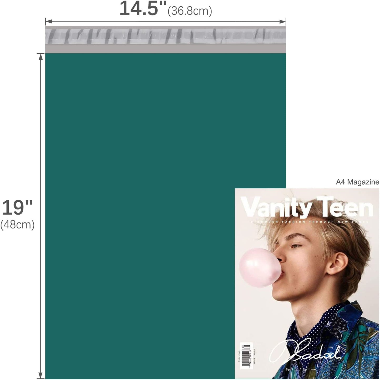 14.5x19 Poly Mailer Envelope Shipping Bags | Forest Green