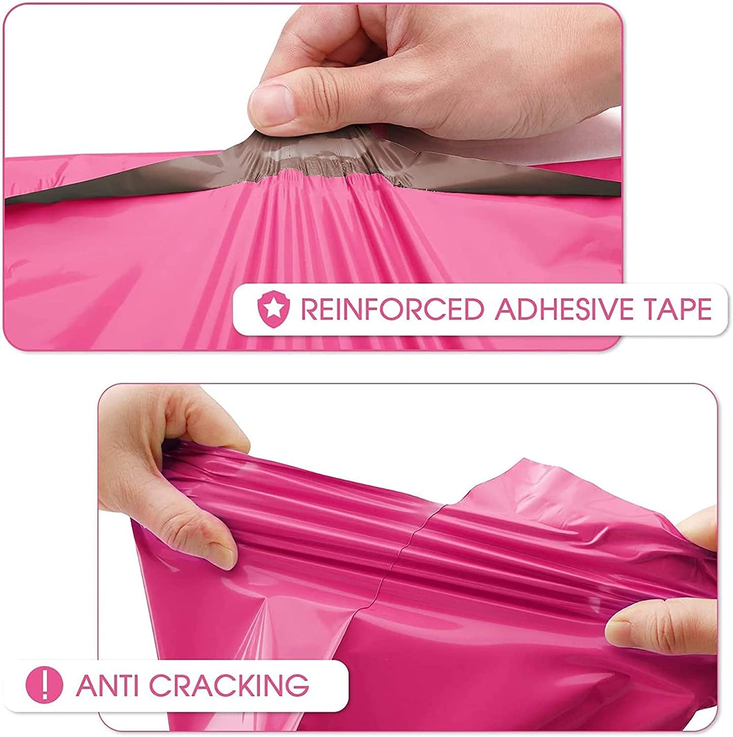 14.5x19 Poly Mailer Envelope Shipping Bags | Pink