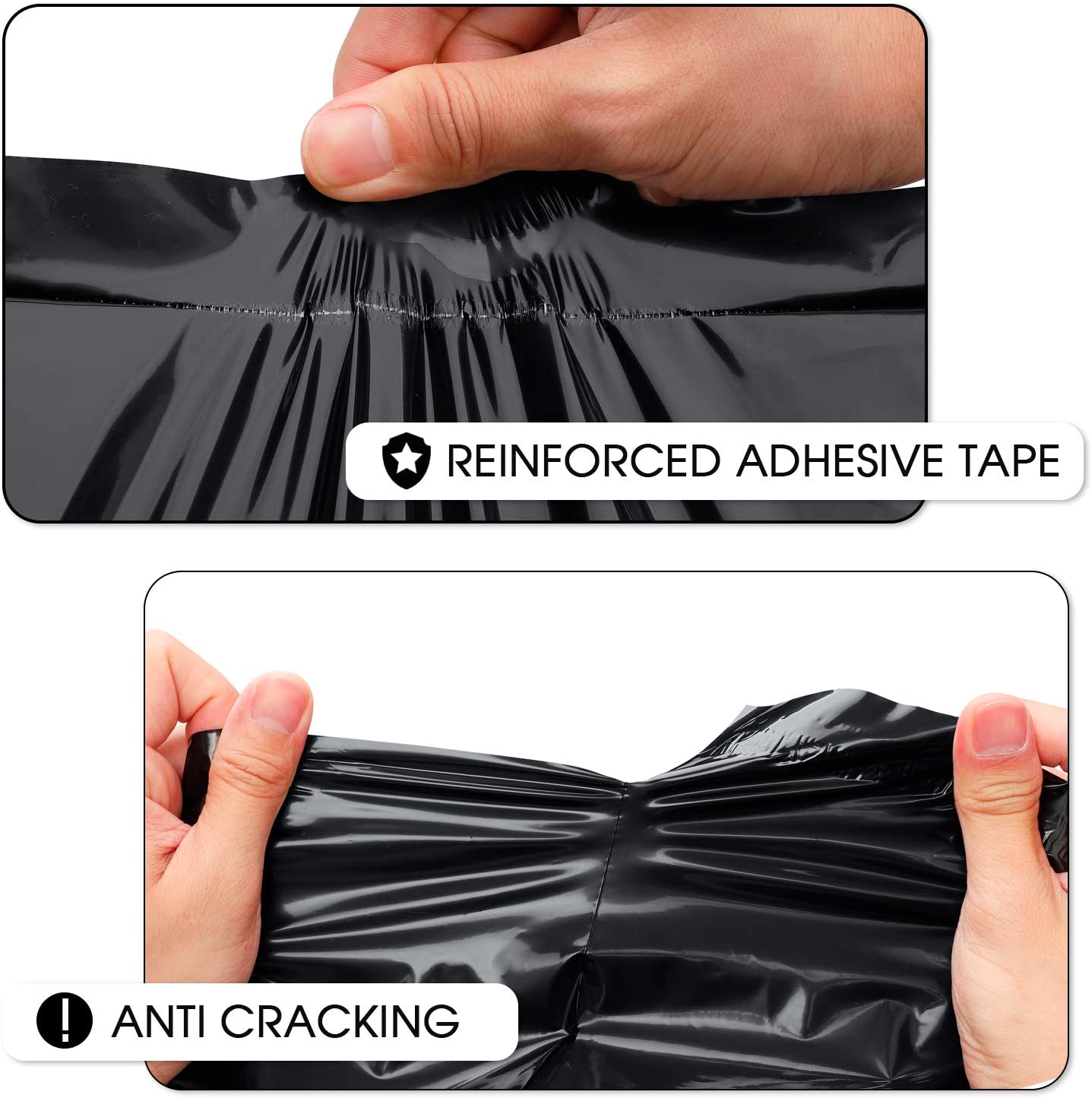 14.5x19 Poly Mailer Envelope Shipping Bags | Black