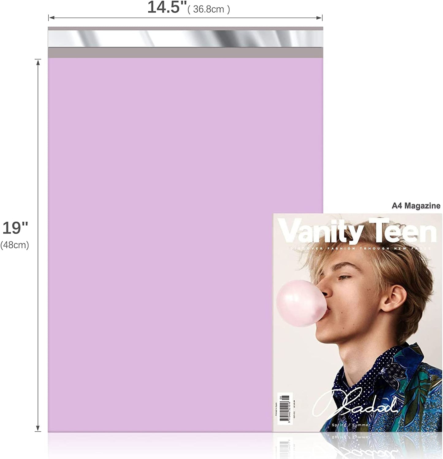 14.5x19 Poly Mailer Envelope Shipping Bags | Light Purple