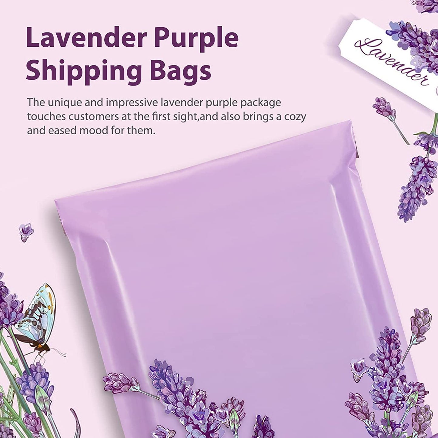14.5x19 Poly Mailer Envelope Shipping Bags | Light Purple