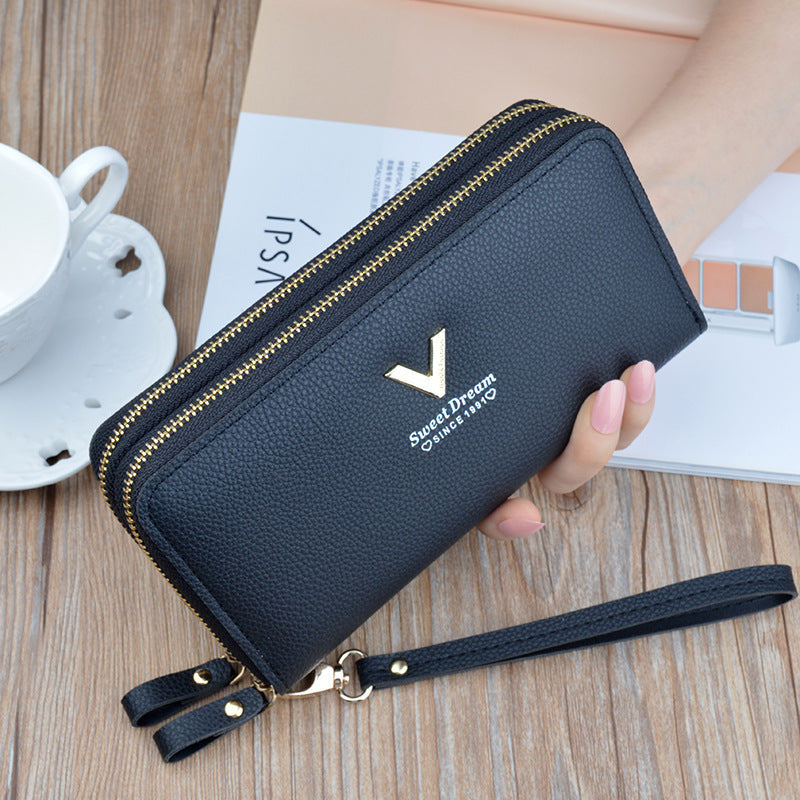Women's purse long zipper