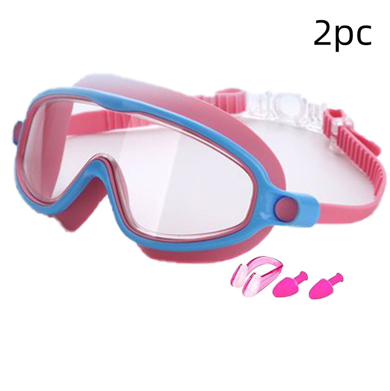 Children's Swimming Goggles HD Waterproof Anti-fog Large Frame Swimming Goggles