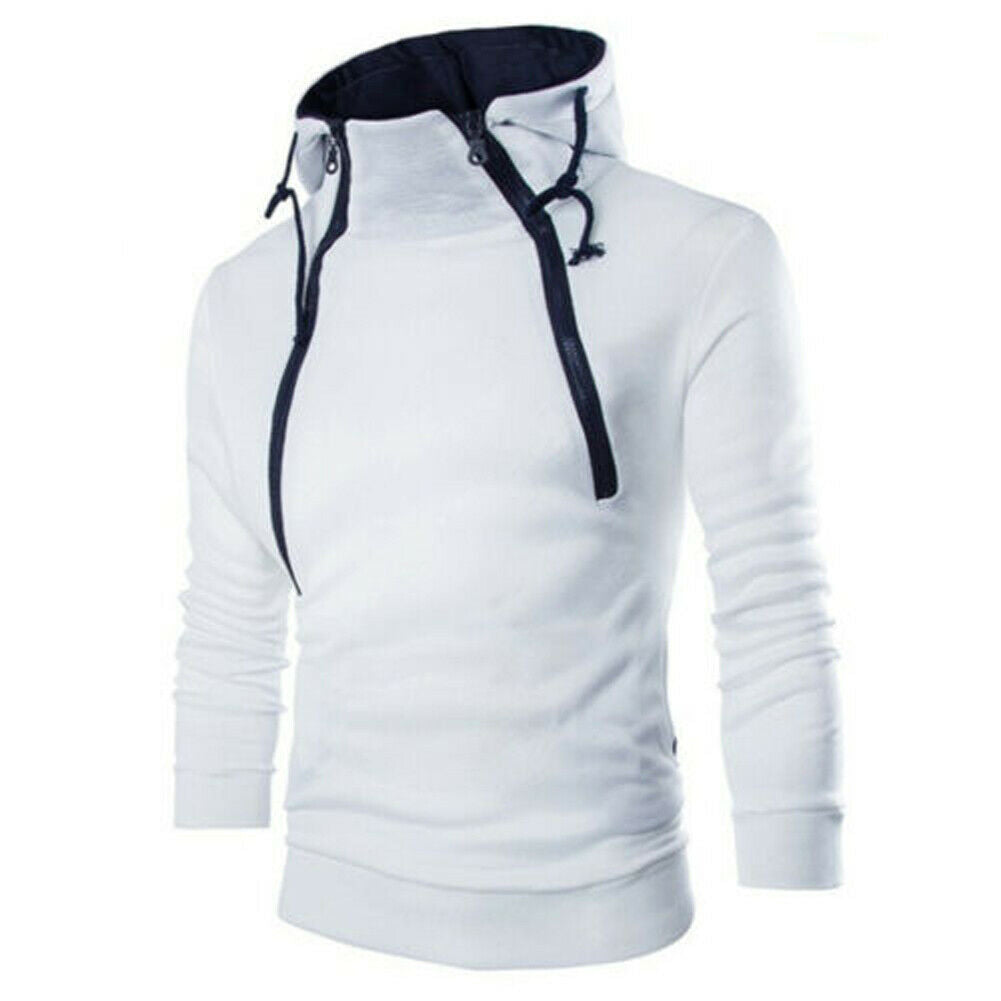 Double zip cardigan plus size hood