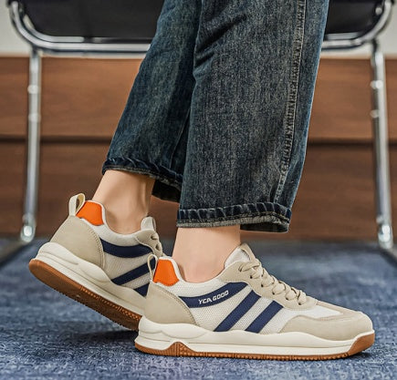 Men's Wide Toe Cortez-style Sneakers, Extra Wide Shoes For Wide Feet & High Instep, Soft Mesh Casual Trainers