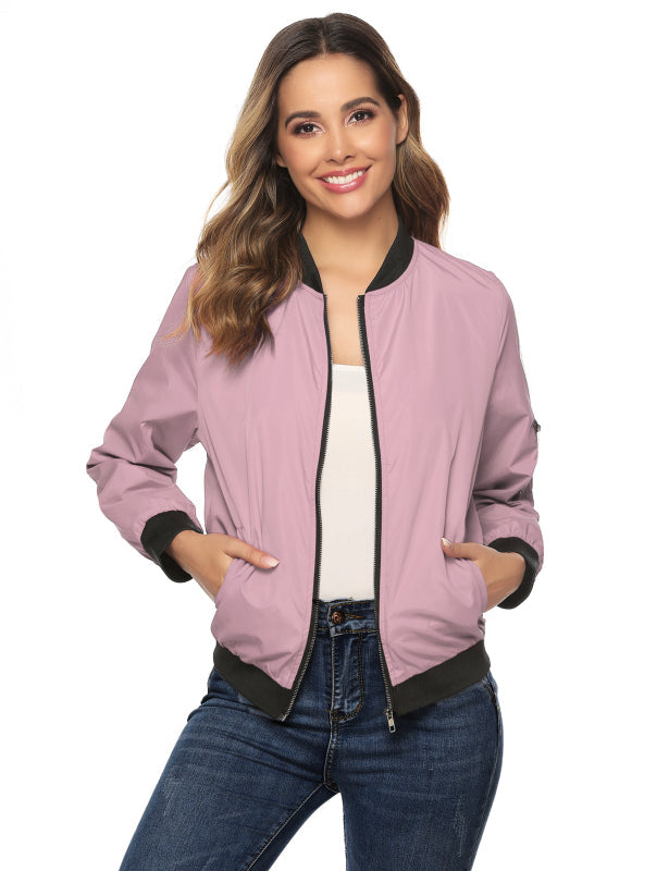 Ladies Casual Fashion Zip Jacket Jacket