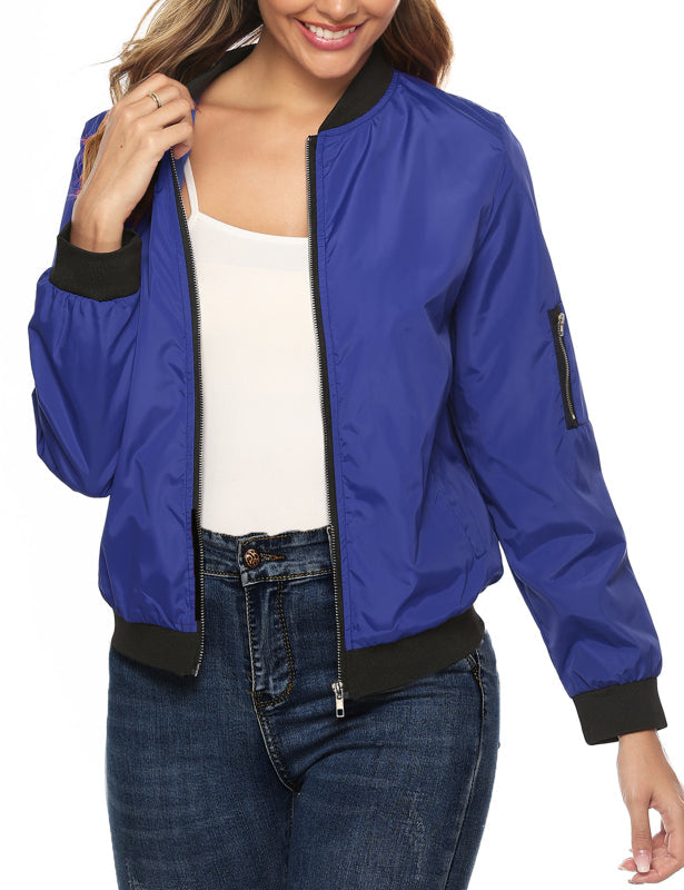 Ladies Casual Fashion Zip Jacket Jacket