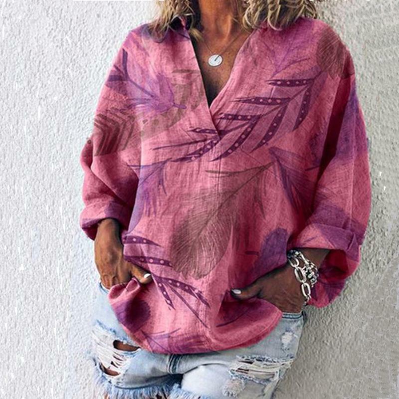 V Neck Loose Blouse